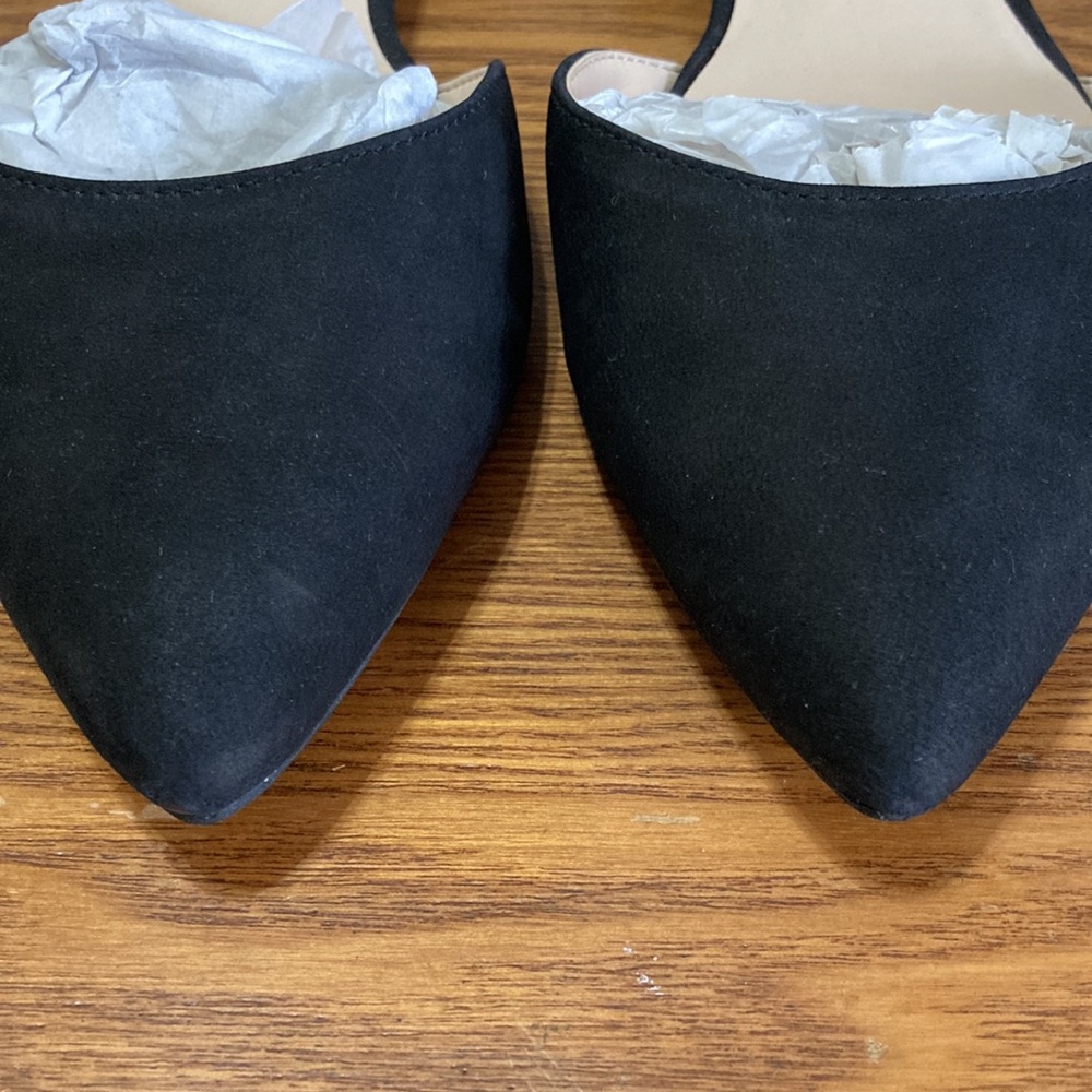 🟣🟣 Nine West Black Pointed-Toe D'Orsay Flats (size 8.5) - Picture 8 of 8